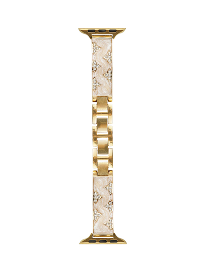 Diamond Clover Quicksand Effect Stainless Steel Band