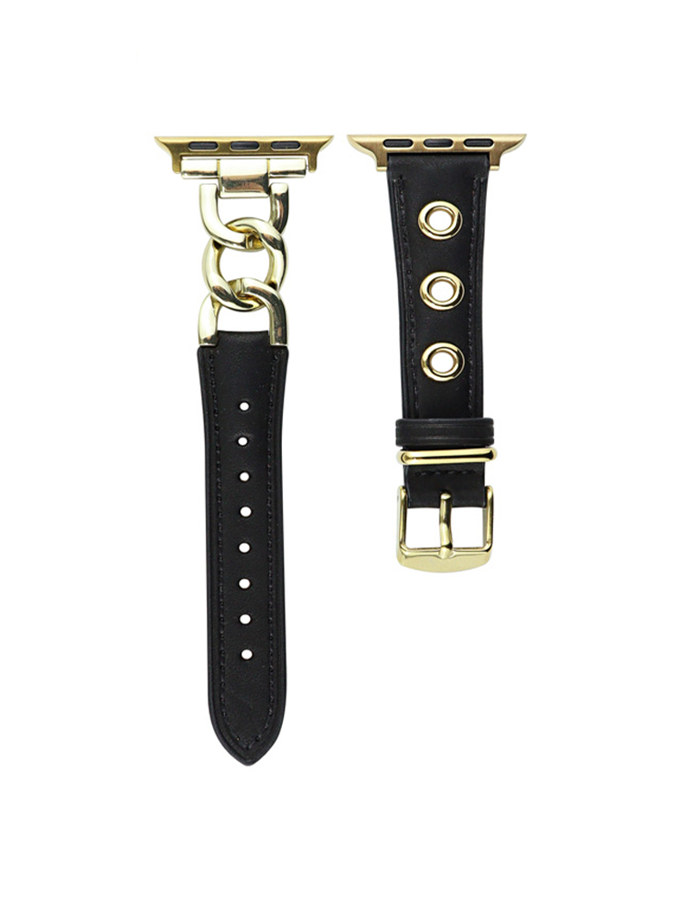 Vintage-paneled Leather Band