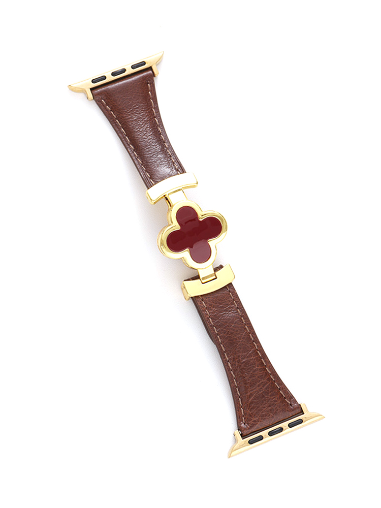 Clover Magnetic Curve Leather Apple Watch Band - Tatanband