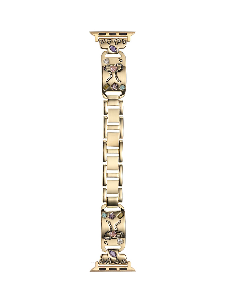 Gem-set Bracelet Stainless Steel Band