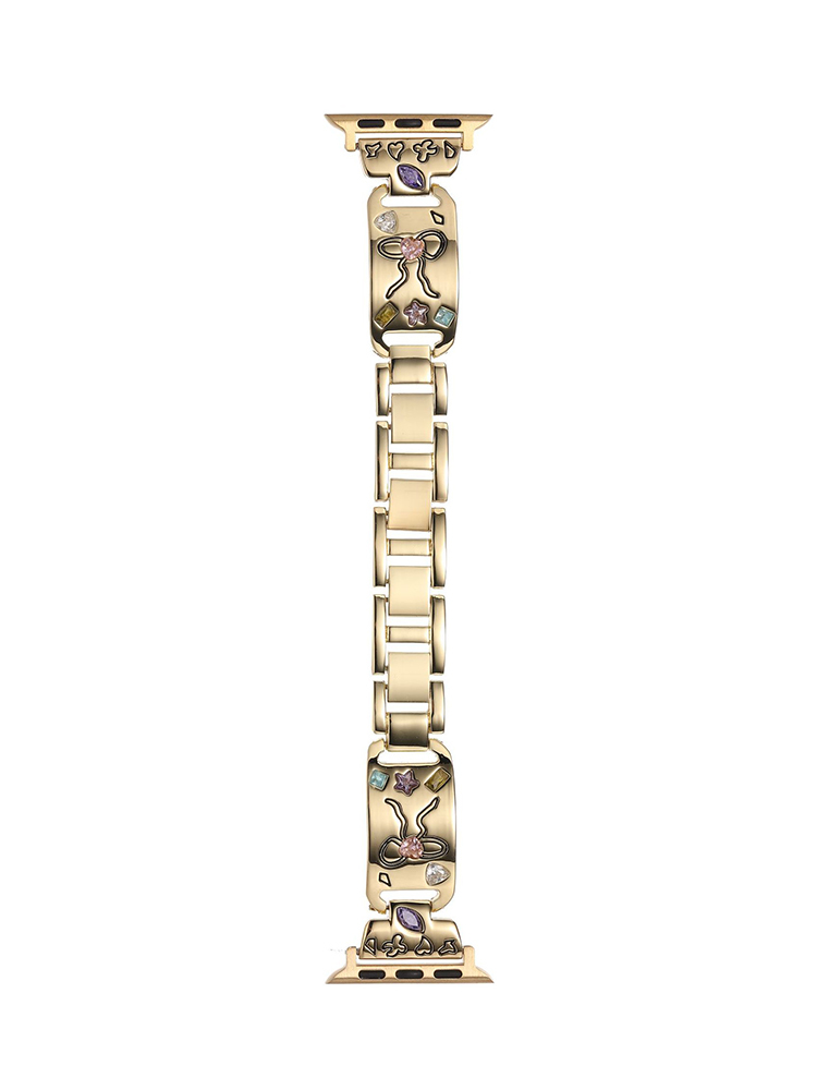 Gem-set Bracelet Stainless Steel Band