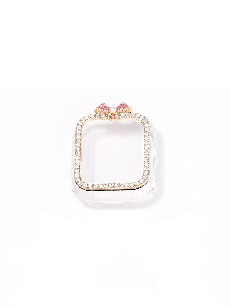 Diamond-encrusted Bow PVC Protective Case