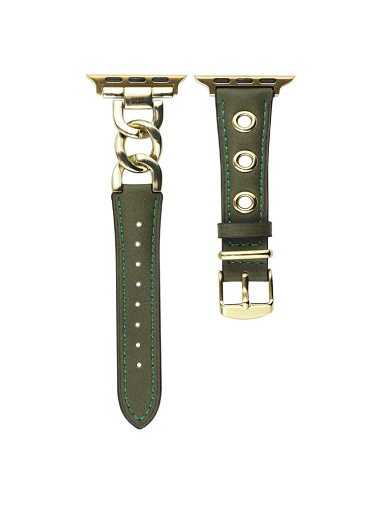 Vintage-paneled Leather Band