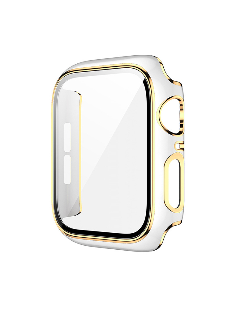 Electroplating Trim Apple Watch Protective Case with Protective Film