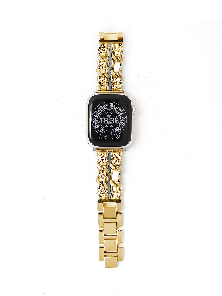 Chrome Heart Double Row Chain Stainless Steel Band