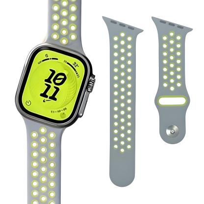 Creative Beveled-Edge Breathable Rubber Sports Watch Band for Apple Watch