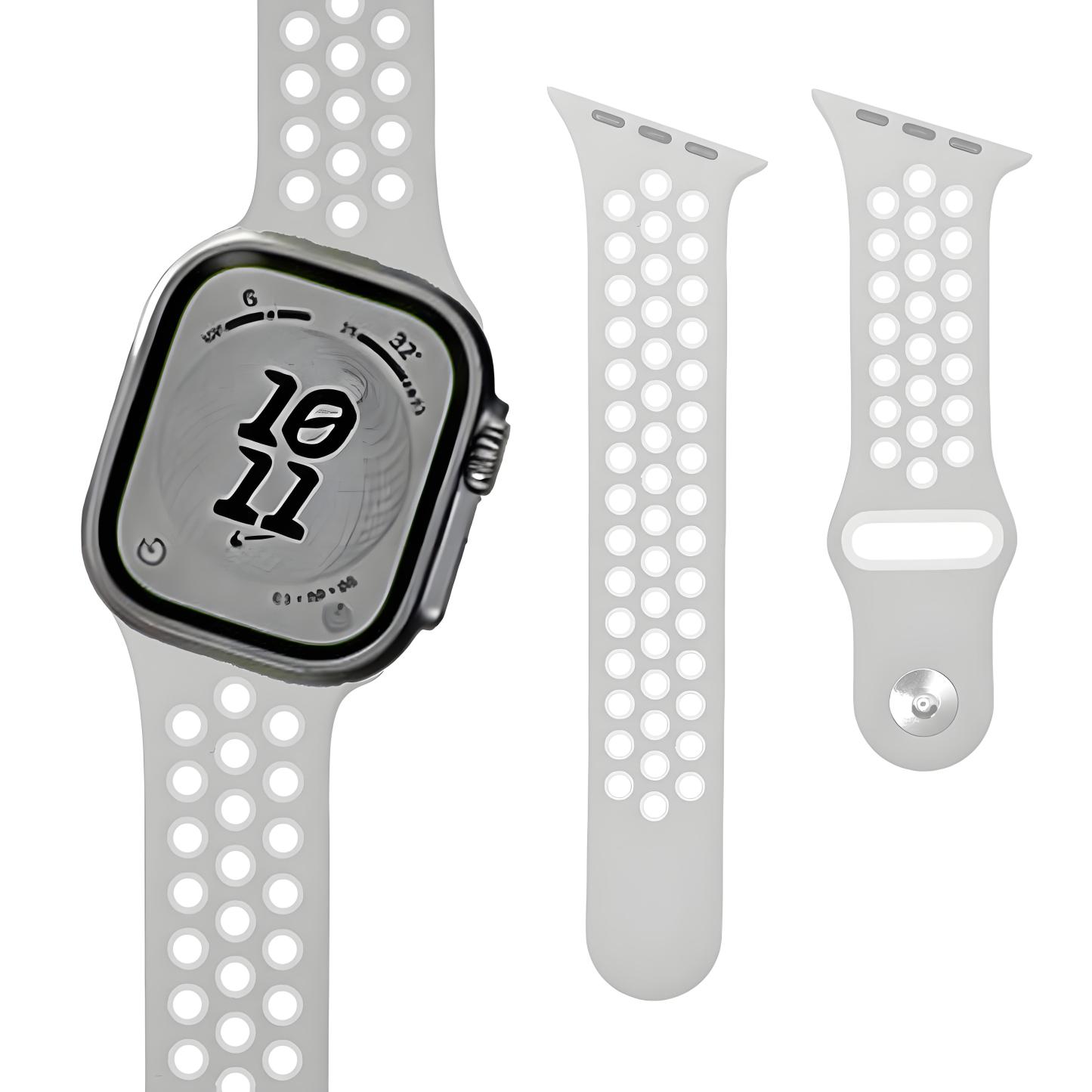 Creative Beveled-Edge Breathable Rubber Sports Watch Band for Apple Watch