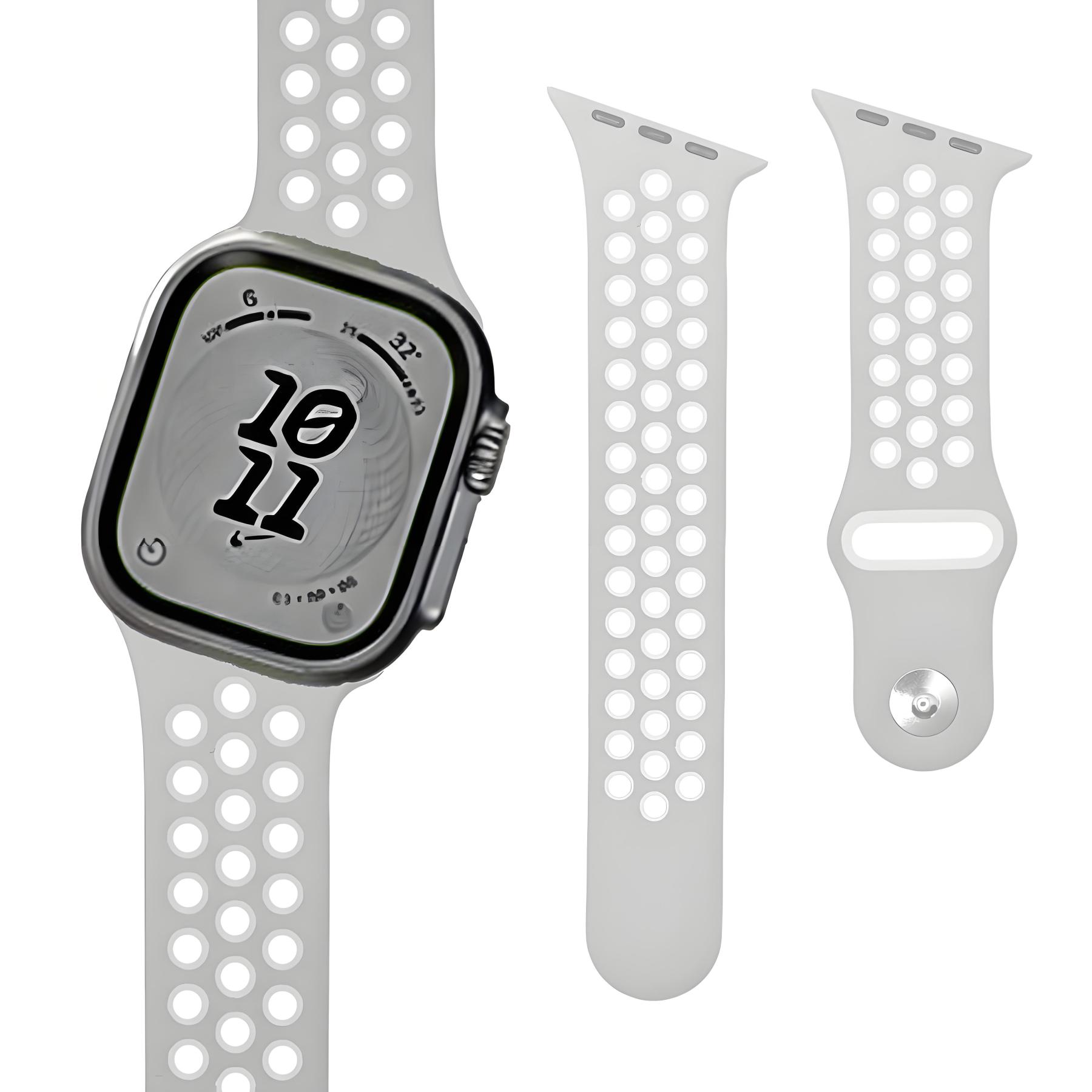 Creative Beveled-Edge Breathable Rubber Sports Watch Band for Apple Watch