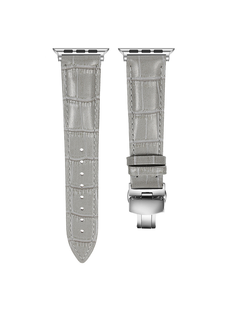 Bamboo Pattern Butterfly Buckle Apple Watch Band - Tatanband