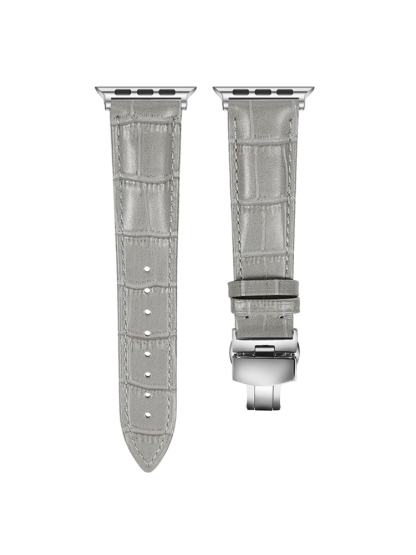 Bamboo Pattern Butterfly Buckle Leather Band