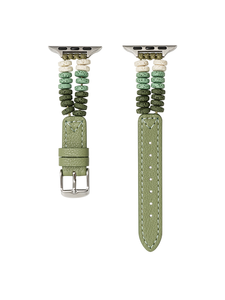 Lava Stone Leather Apple Watch Band - Tatanband