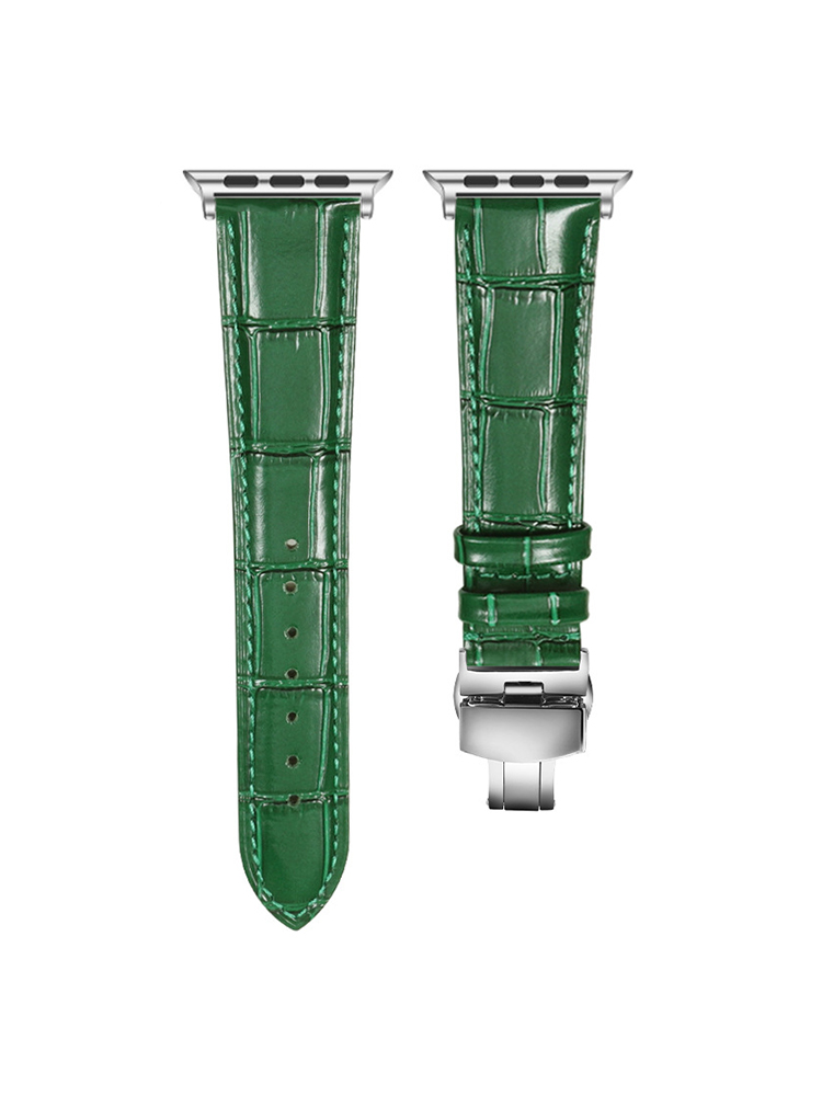 Bamboo Pattern Butterfly Buckle Apple Watch Band - Tatanband