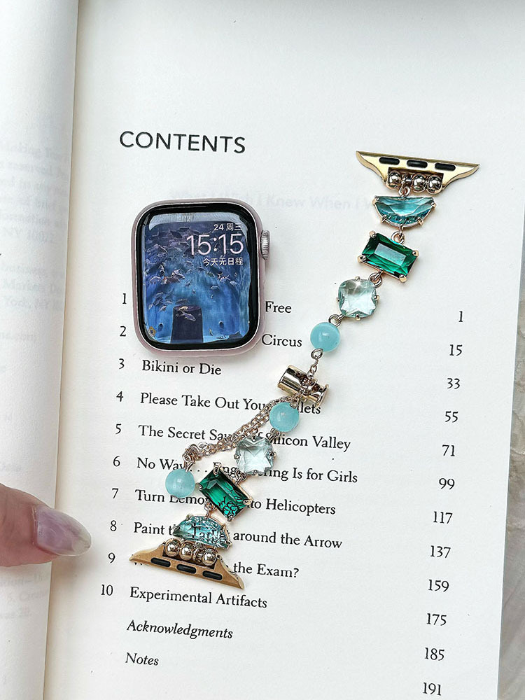 Three Zircons Chain Stainless Steel Band-Tatan Band