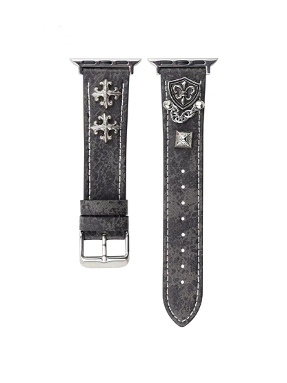 Chrome Hearts Distressed Pattern Leather Band