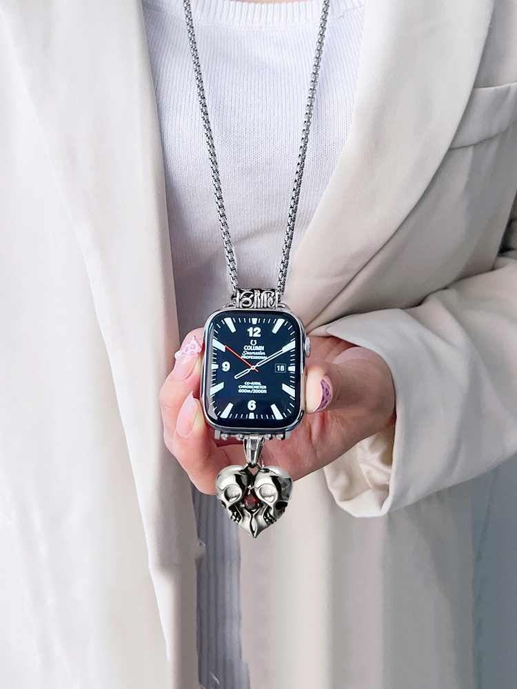 Love Skull Pendant Titanium Steel Necklace