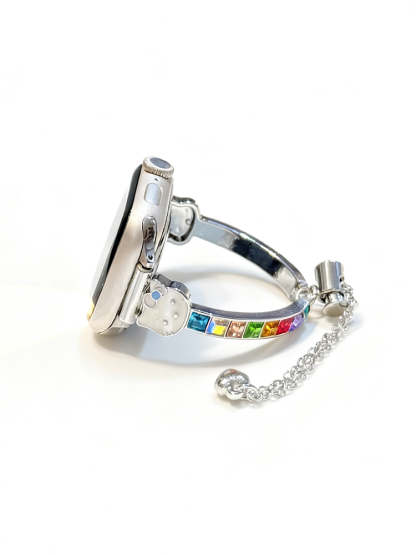 Color Zircon Kitty Metal Band for Apple Watch