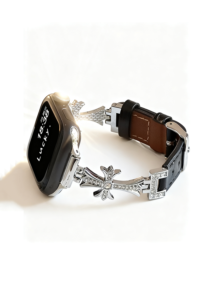 Chrome Heart Leather Band for Apple Watch - Tatanband