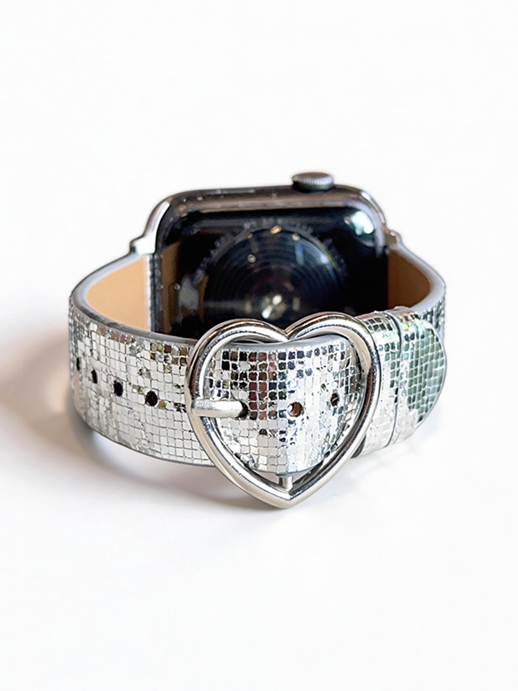 Mosaic Glitter Sequins Leather Band for Apple Watch
