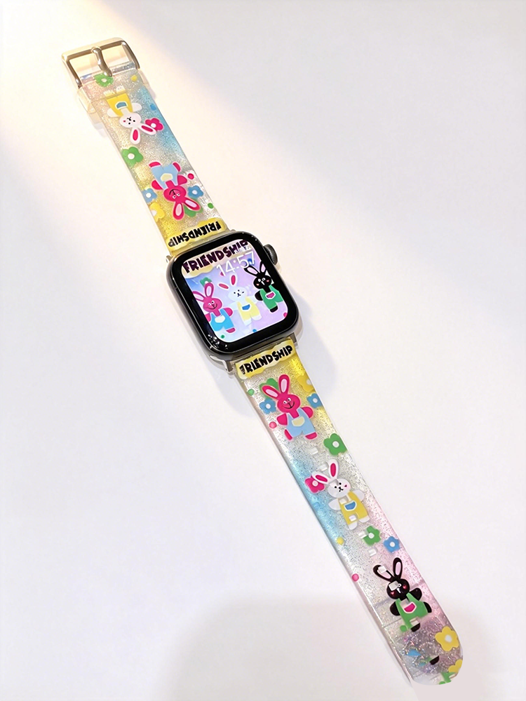 Easter Series Cartoon Bunny Silicone Band for Apple Watch