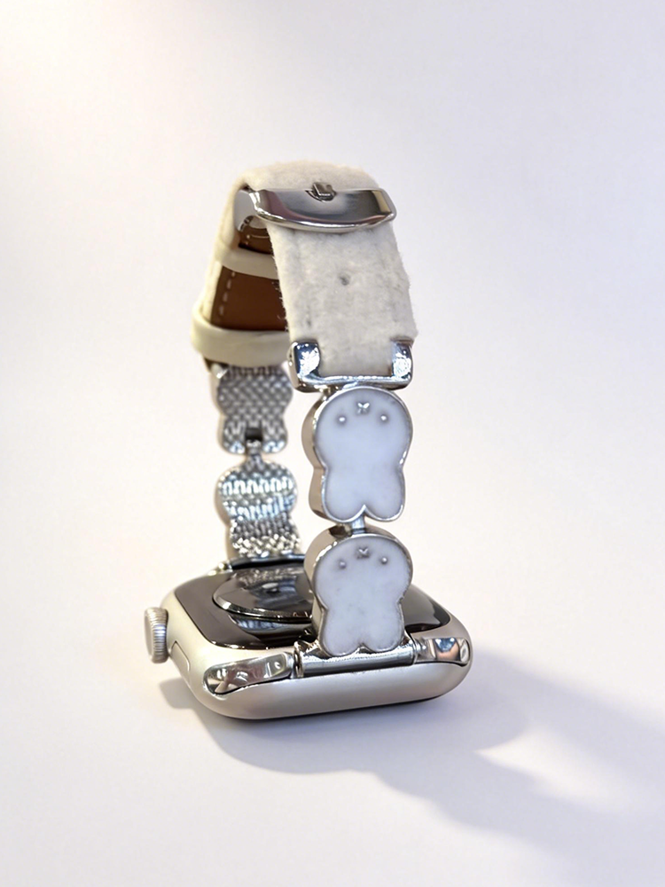 Easter Series Bunny Plush Leather Band for Apple Watch