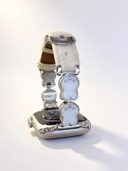 Easter Series Bunny Plush Leather Band for Apple Watch