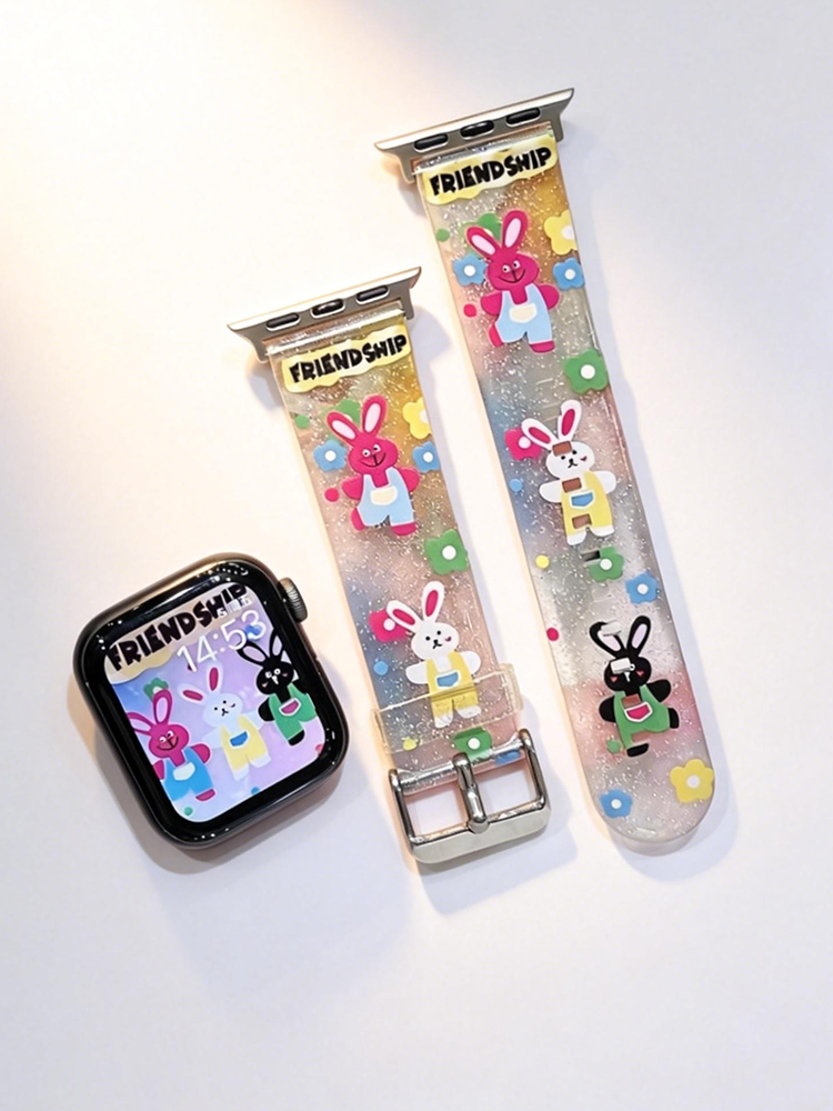 Easter Series Cartoon Bunny Silicone Band for Apple Watch
