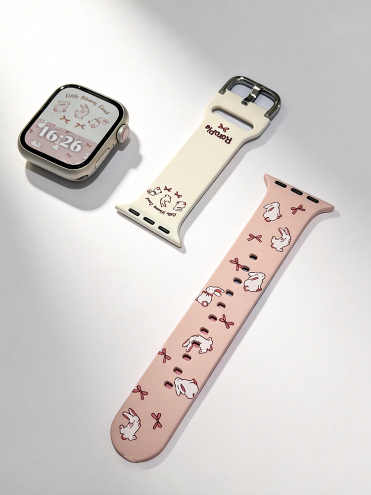 Easter Series Cute Bunny Silicone Band for Apple Watch