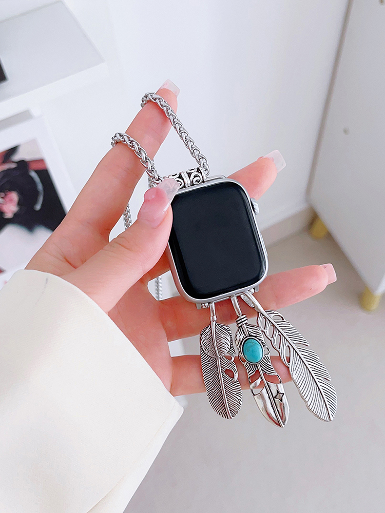 Feather Pendant Titanium Steel Necklace