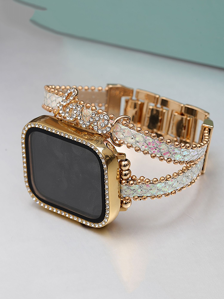 Diamond LOVE Double Circle Stainless Steel Band