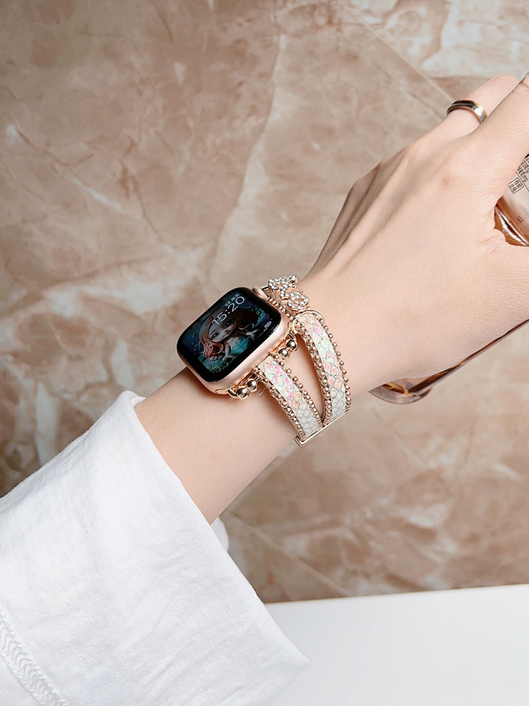 Diamond LOVE Double Circle Stainless Steel Band