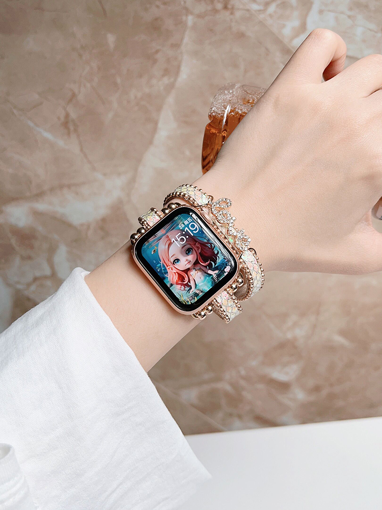 Diamond LOVE Double Circle Stainless Steel Band