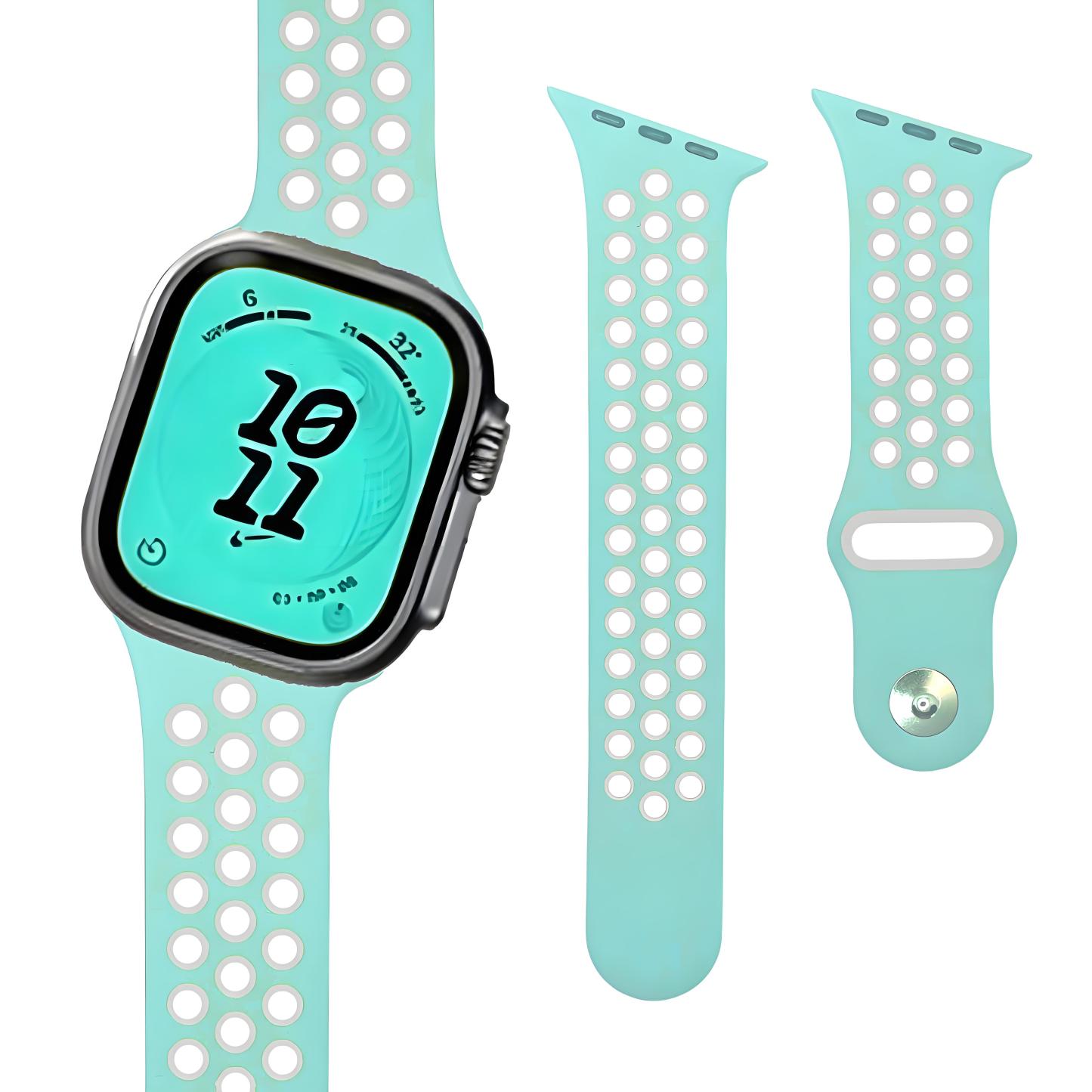Creative Beveled-Edge Breathable Rubber Sports Watch Band for Apple Watch