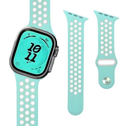 Creative Beveled-Edge Breathable Rubber Sports Watch Band for Apple Watch