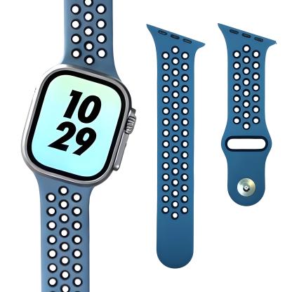 Creative Beveled-Edge Breathable Rubber Sports Watch Band for Apple Watch