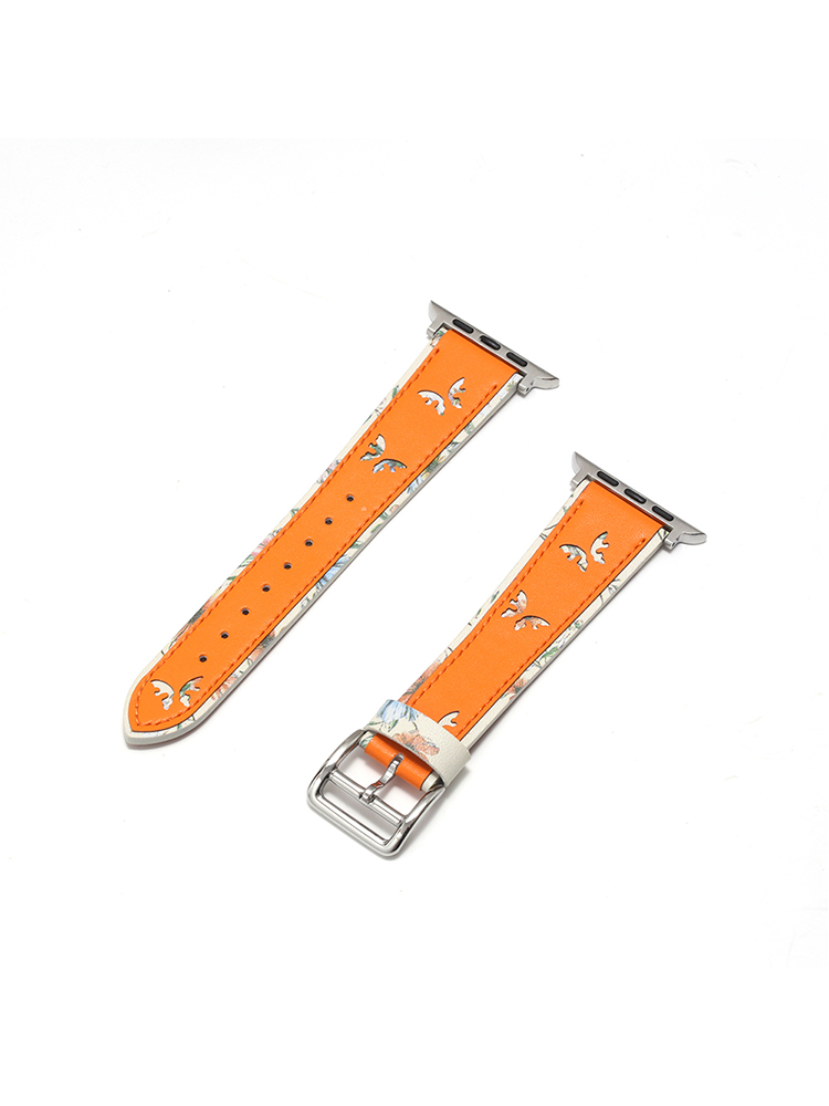 Butterfly Pattern Leather Apple Watch Band - Tatanband