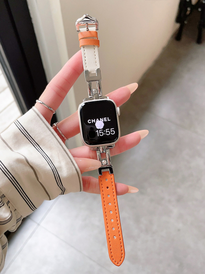 Sliding Diamond Leather Band