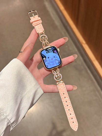 Easter Series Diamond Bunny Leather Band for Apple Watch