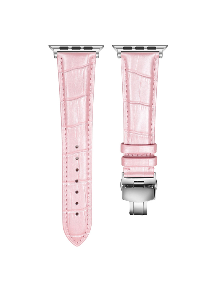 Bamboo Pattern Butterfly Buckle Apple Watch Band - Tatanband