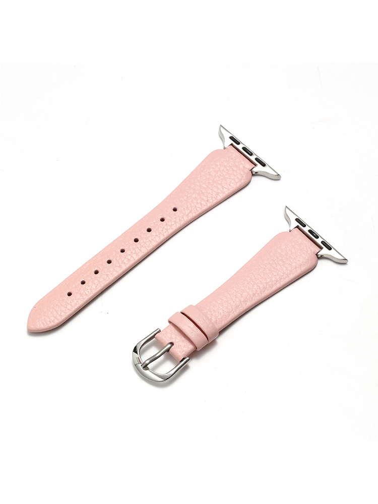 Vase-shaped Pebbled Leather Apple Watch Band - Tatanband