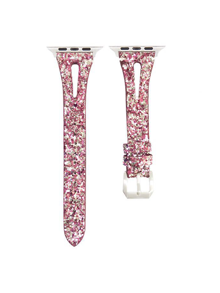 Glitter Sequins Water Drop Hollow Leather Band