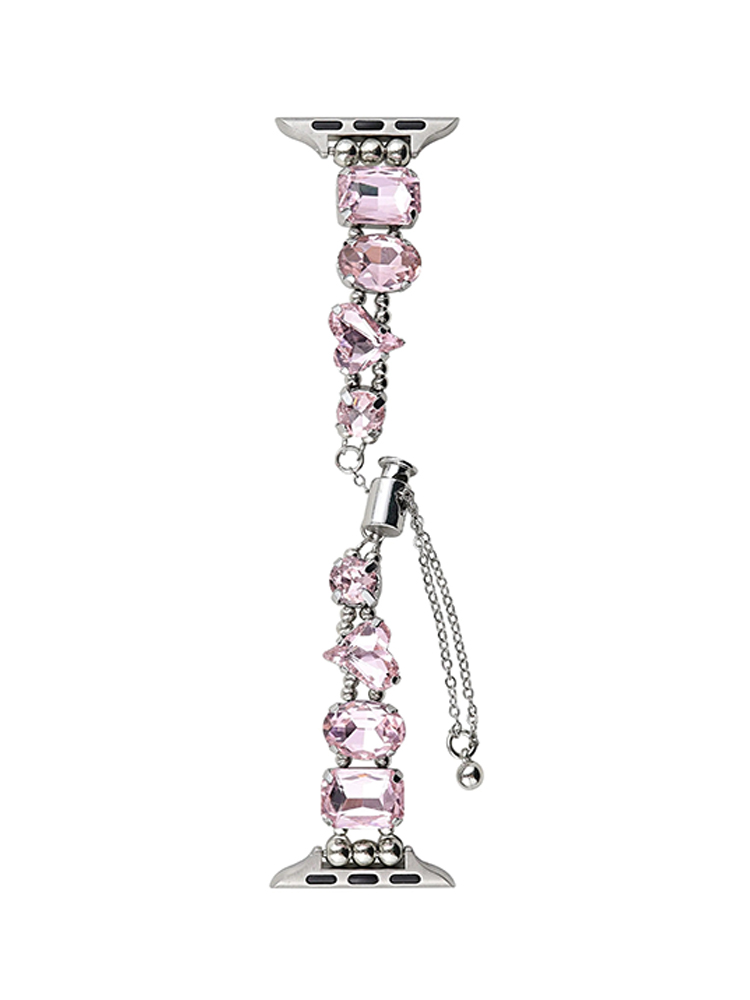 Colored Large Zircon Stainless Steel Apple Watch Band - Tatanband