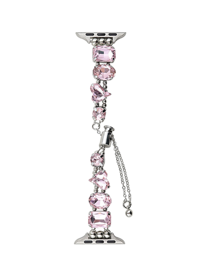 Colored Large Zircon Stainless Steel Band