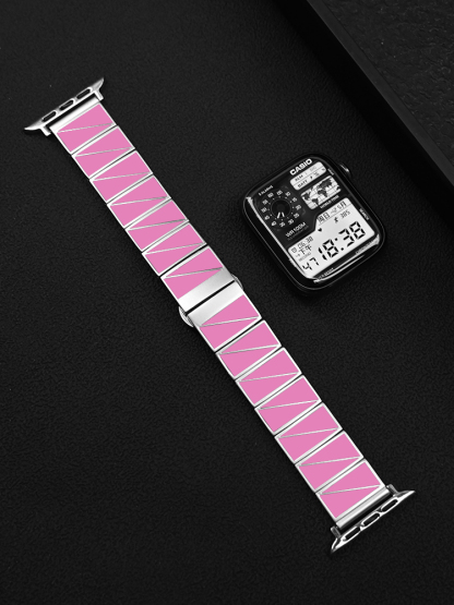 Multicolor Triangle Combination Stainless Steel Band