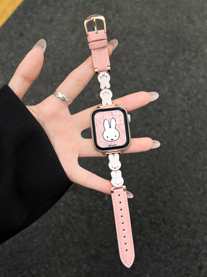 Easter Series Bunny Leather Band for Apple Watch