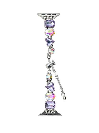 Colored Large Zircon Stainless Steel Band