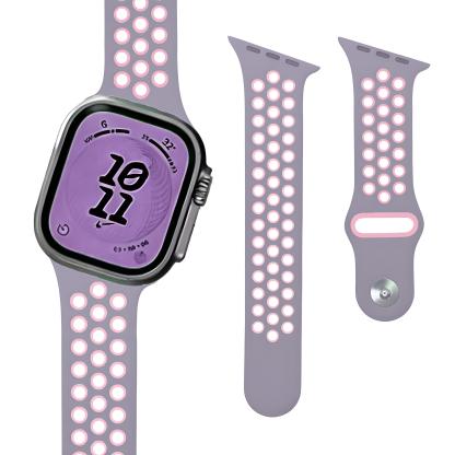 Creative Beveled-Edge Breathable Rubber Sports Watch Band for Apple Watch
