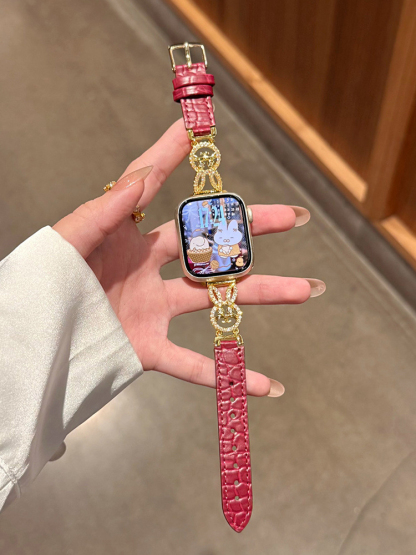 Easter Series Diamond Bunny Leather Band for Apple Watch