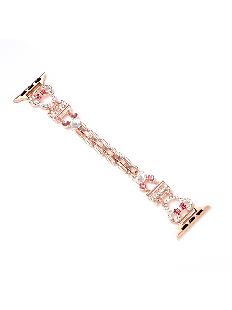 Diamond-encrusted Minnie Stainless Steel Band