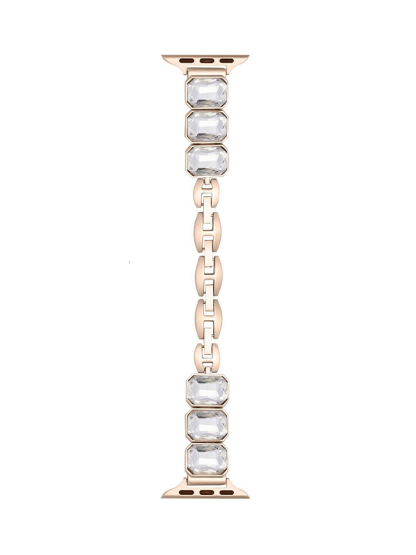 Square Zircon Stainless Steel Band