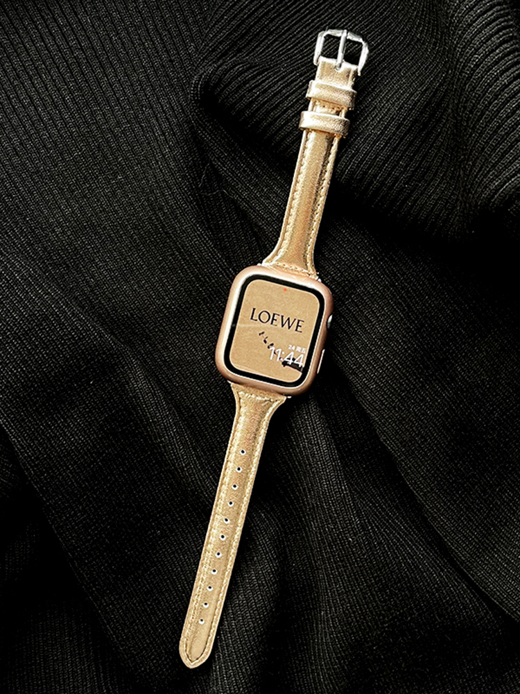 Slim Shiny Leather Band